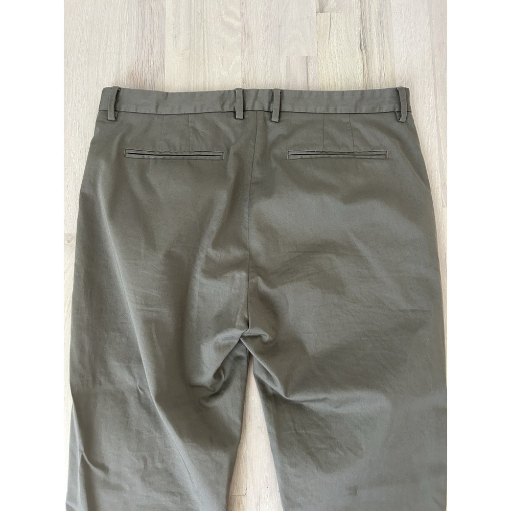 ASKET The Slim Chino Green Pants Green Slim Fit Stretch Cotton Size 33 - Picture 5 of 5